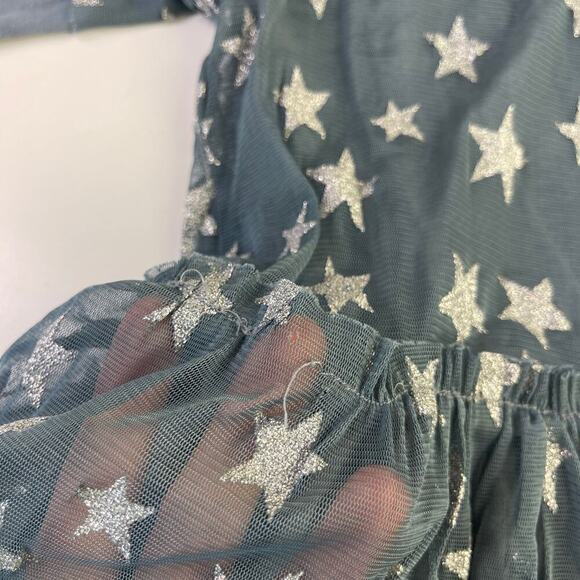 Stella McCartney Tulle Star Dress Blue Silver Long Sleeve Girls Size 18 Months - Picture 8 of 11